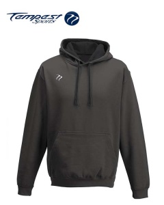 Tempest Lightweight Charcoal Grey Black  Hooded Sweatshirt